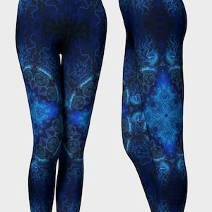 ART LEGGINGS "Magical Jelly-Purrrs" by Phresha - made in Canada, wearable art, sublimation tights, boho  festival style