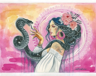 PAPER PRINT "The Cosmic Serpent" by Phresha