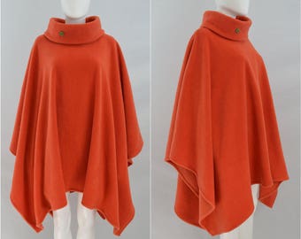 Cloak / Cape - Color Options! - Fleece Poncho - Fantasy, elven, woodland - warm, elegant, classy, cozy (style 6)