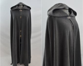 Hooded Cloak - Color Options! - Fleece Cape Poncho - Fantasy, elven, medieval - warm, elegant, classy, cozy (style 13)