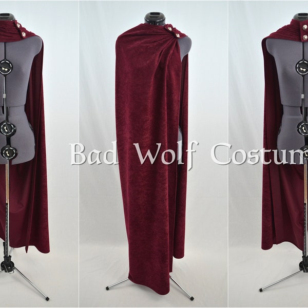 Versatile Fantasy Cape - Color & button options! - Sword, dragon, Celtic, horse, tree of life - Suede-like