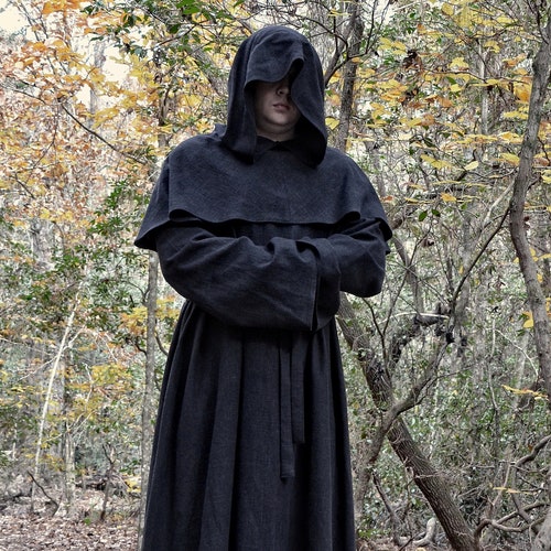 Medieval Monk Costume Renaissance Robe and Hood Friar - Etsy