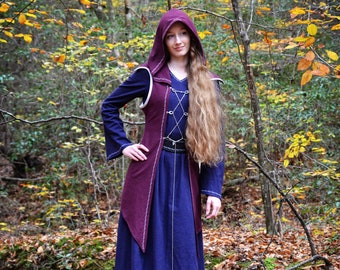 Elven Mage Robes - Ready to ship - Fantasy, wizard, robes, cosplay, LARP - 3-piece set - Size XS / S