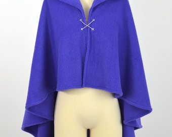 Hooded Cloak - Color Options! - Fleece Cape Poncho - Fantasy, elven, medieval - warm, elegant, classy, cozy (style 1)