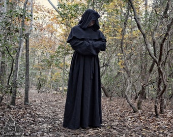 Grim Reaper Costume - Robe and Hood - Death cosplay, Renaissance, medieval, monk, priest, demon