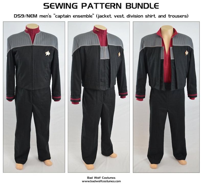 Star Trek Sewing Pattern Bundle Starfleet uniform Deep Etsy