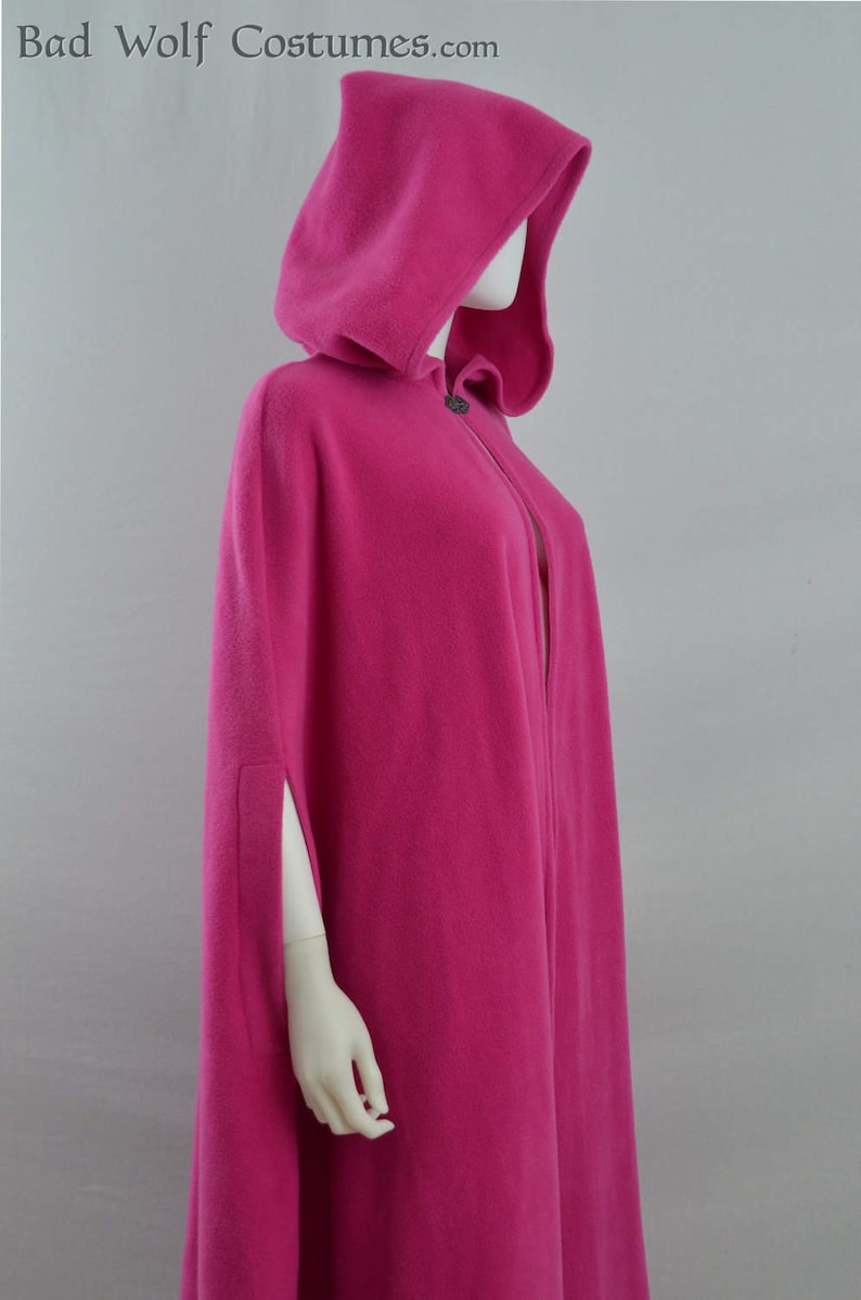 Hooded Cloak Color Options Fleece Cape Poncho Fantasy | Etsy