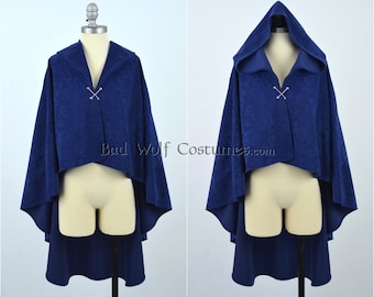 Hooded Cloak with Color Options - Fantasy, elven, medieval, everyday - Elegant and classy (style 1)