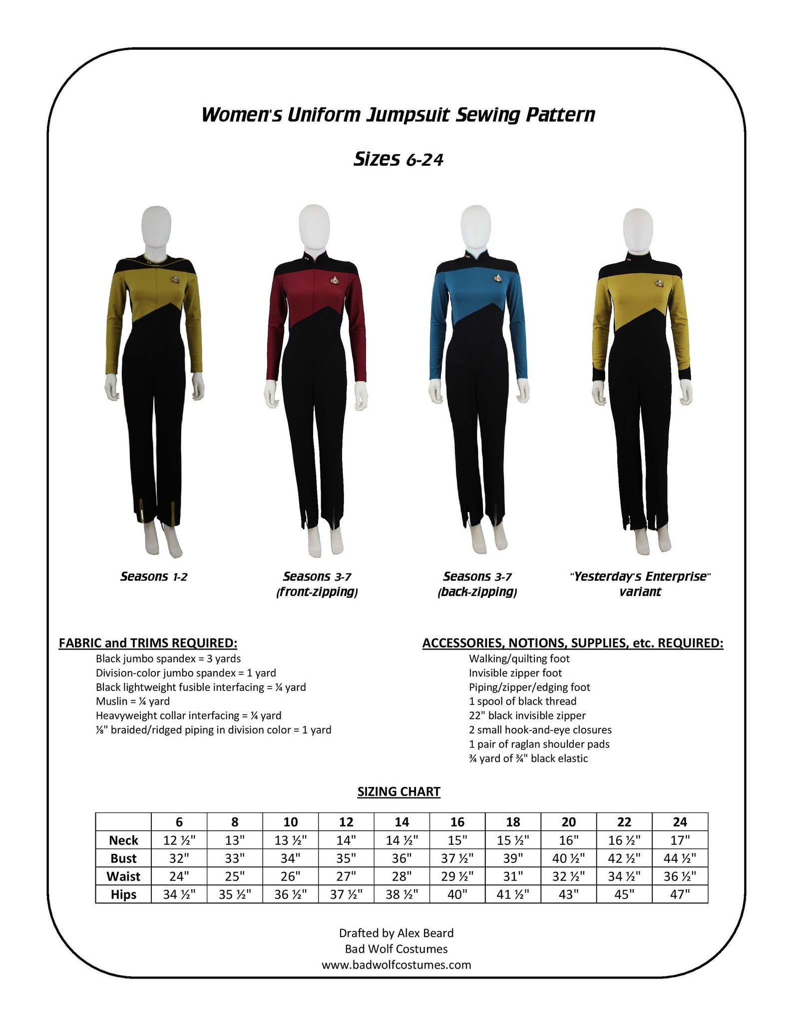 2360s Women's Jumpsuit Uniform Sewing Pattern Etsy