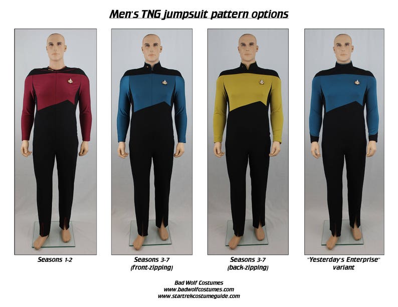 Star Trek Sewing Pattern TNG Jumpsuit the Next Generation Etsy