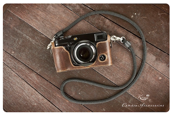 Handmade Genuine real Leather Full Camera Case bag cover for FUJIFILM X-Pro1 Brown color
