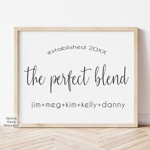 Blended Family Print at Home Sign | PRINTABLE Wall Art | Custom Adoption Gift | Personalized Gift | Blended Family | Home Décor | DIY Décor