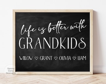 PRINTABLE Digital File Grandparents Sign | Gift For Mother's Day | Gift from Grandkids | Christmas Gift | Grandparent's Day | PERSONALIZED