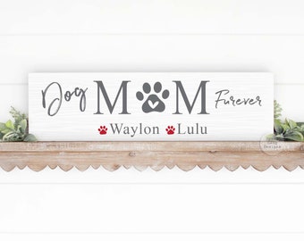 Dog Mom Gift | Custom Cat Adoption Sign | New Pet Rescue Gift | Personalize with YOUR pet's names | Choose COLOR + SIZE | Furry Friend