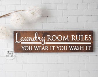 Laundry Room Rules | Decor for Laundry Room | Laundry Room Sign | Farmhouse Laundry Sign | Laundry sign | laundry decor| Laundry wall art