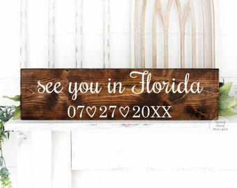 Destination Wedding Invitation Save the Date Announcement | Personalized Bride Groom Wood Sign Gift | Custom Engagement Photo Shoot Prop