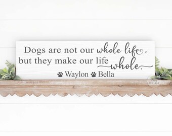 Regalo di compleanno per mamma di cane / Cartello personalizzato per adozione di cani / Regalo per amanti degli animali / Personalizza con i nomi del TUO animale / Scegli COLORE + TAGLIA / Cartello per cani
