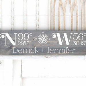 Schild aus Holz | Hochzeitsort Lage | Personalisierte Lage der Karte | Ort der Begegnung | Verlobung Geschenk für paar | Brautpaar