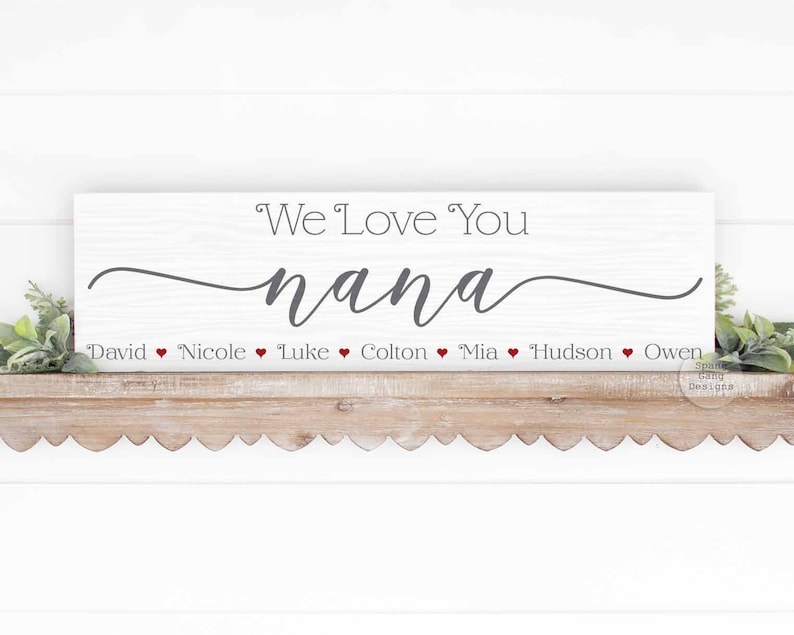 Personalized Nana Gift Personalised Family Tree Gift For Etsy