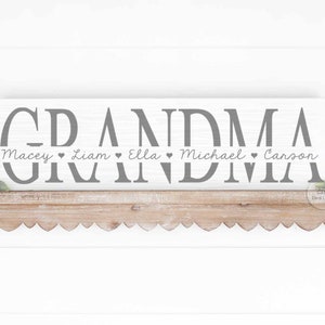 GRANDMA Geburtstagsgeschenk | Nana Geschenk von Kindern | Muttertagsgeschenk für GROSSMUTTER | Rustikales Holzschild Mimi | 1. Muttertagsgeschenk | Familienschild