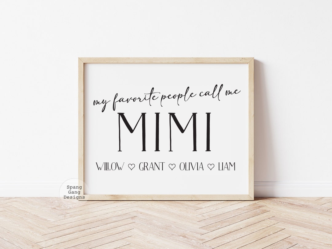 Digital File Wall Art for Mimi | DIY Gift for Mother's Day | Printable ...
