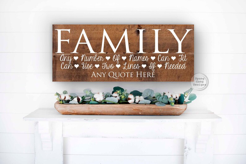 Blended Family Wood Sign Family Wall Decor Family Sign Etsy