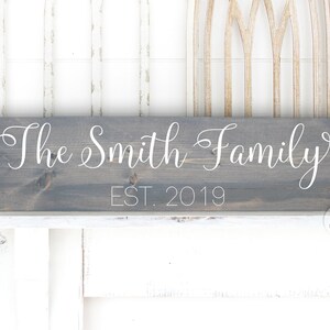 Placa con nombre de familia / Letrero con nombre de familia establecido / Letrero de madera con apellido establecido / Letrero familiar personalizado / Letrero establecido / Letrero de boda personalizado
