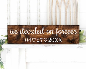 Wedding Date Sign | Bridal Shower Gift | Save the Date Photo Prop | Wedding Name Sign | Wedding Gift | Rustic Wedding | Engagement Gift