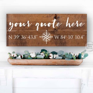 GPS coordinate Wood Sign | Personalized Wedding Gift | Engagement | Where it all began | Latitude Longitude Plaque | Gift for Her or Him