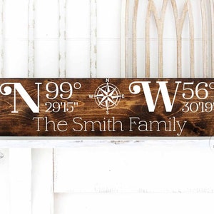 Letrero de madera con nombre de familia / Letrero con apellido / Letrero con nombre de familia / Regalo de boda / Regalo de inauguración de la casa / Letrero de madera establecido / Apellido establecido