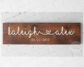 Engagement Gift | Wedding Date Sign | Wedding Gift | Photography Props | Rustic Wedding Décor | Bridal Shower Gift | Gift for Bride & Groom