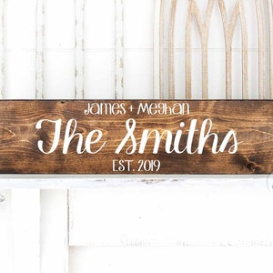 Anniversary Gift | Last Name Sign | Custom Family Name Sign | Established Sign | Personalized Wedding Sign |  Family Sign Wood | Est Sign