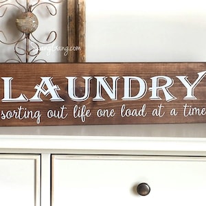 Laundry Room Decor Farmhouse Laundry Sign laundry room wall art laundry sign laundry decor laundry wall sign home decor laundry image 1