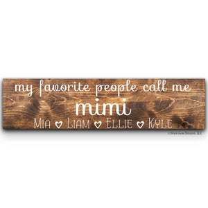Mother&#39;s Day Gift for Mimi | Wood Mom Sign | Established Mimi | Nana Birthday Gift | Mimi Gift From Kids | Bonus Mimi | 1st Mothers Day