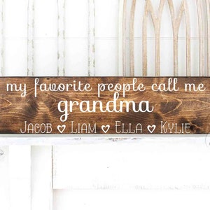 Mother&#39;s Day Gift for Mom | Grandma Gift From Kids | Mother&#39;s Day Gift for Nana | Wood Mimi Sign | Family Wall Sign | Established Grandma