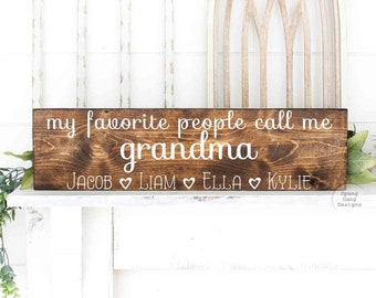 Mother's Day Gift for Mom | Grandma Gift From Kids | Mother's Day Gift for Nana | Wood Mimi Sign | Family Wall Sign | Established Grandma