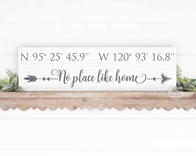 latitude longitude sign GPS sign coordinates sign address plaque custom coordinates wedding shower gift GPS coordinates sign image 2