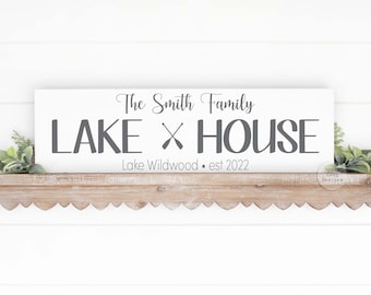 Vacation Lake House Sign | House Warming Gift |  Birthday Gift | Realtor Gift | New Home Gift | Personalized Gift | Anniversary Gift