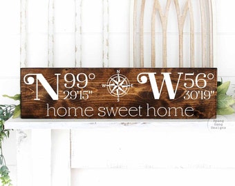 Home Sweet Home Sign | Above Couch Sign | Personalized Living Room Signs | Home Sweet Home Wood Sign | Family Room Signs | Framed Wood Signs