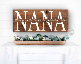 Mother's Day Gift for Nana | Nana Gift From Kids | Personalized Mother's Day Gift for Nana | Personalized Mimi Sign | Grandkids Gift Grandma