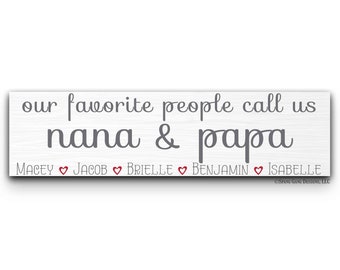 Nana & Papa First Mother's Day | Nana Papa Birthday Gift | Mother's Day Gift for Mom | 1st Mothers Day | Mimi Mom Grammy Grandpa Grandma