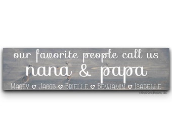 Mimi Papa Birthday Gift | Mother's Day Gift for Nana Papa From Kids | 1st Mothers Day | First Father's Day | Grandparents Gift |Nanny Grammy