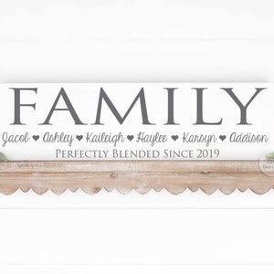 Blended Family | Family Sign | Blended Family sign | Step Family Sign with Names | Family Established Date wood sign | Step Family Wood Sign