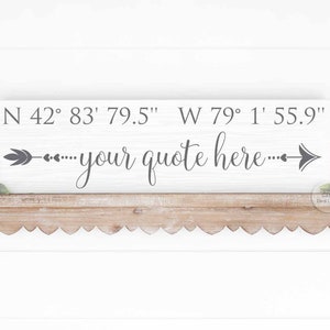 Personalzied Wedding gift | GPS sign | custom coordinates sign | wedding shower gift | GPS coordinates sign | latitude longitude sign
