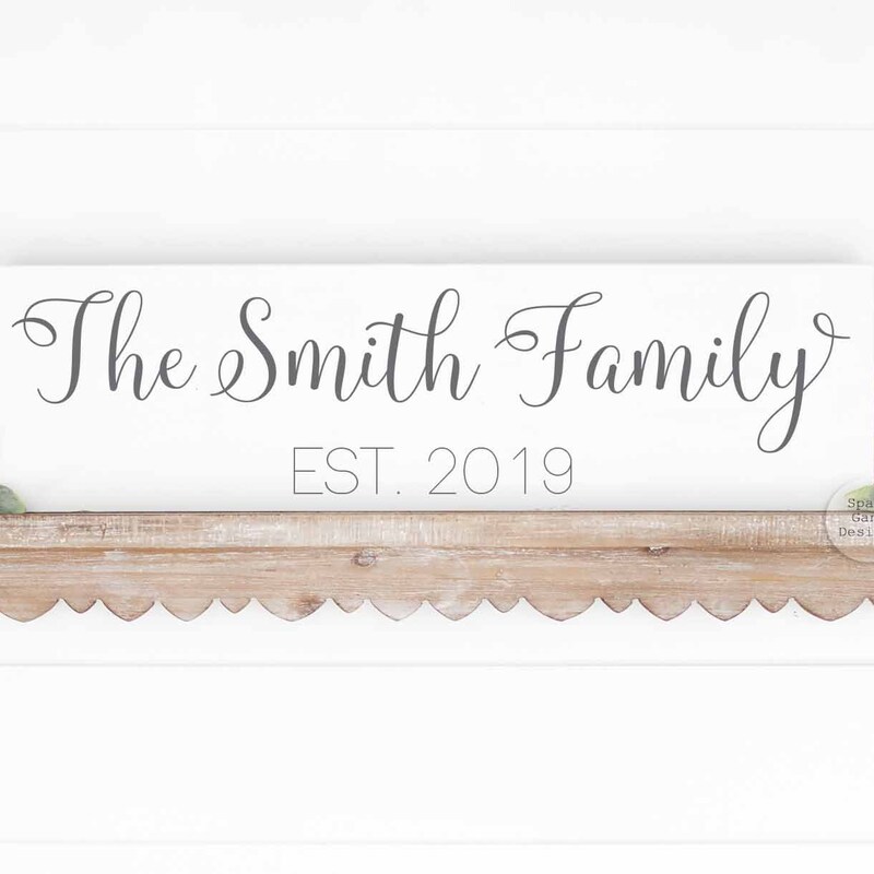 Family Established Sign - Etsy
