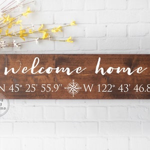 Realtor Gift | Housewarming Gift | House Closing Gift | Home Closing | longitude latitude sign | GPS sign | coordinate sign |GPS coordinates