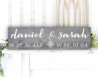 Established Wedding Sign | Wedding Shower Gift for Bride and Groom | Wood Sign for Wedding | Couple Name Sign | Established Wooden Sign