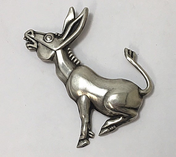 Sterling Silver Donkey Pin