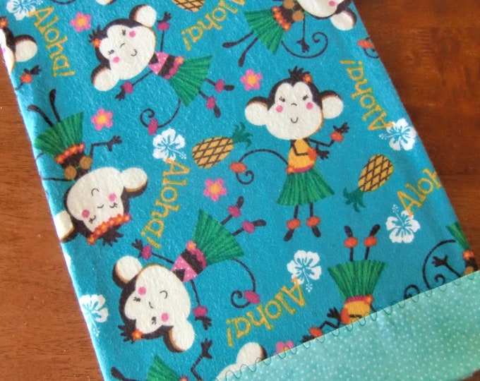 Hawaiian Baby Blanket Flannel Receiving Blanket Island Girl Etsy