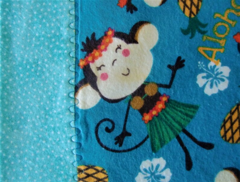 Hawaiian Baby Blanket Flannel Receiving Blanket Island Girl Etsy